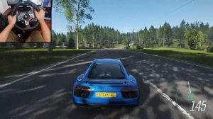 Audi R8 V10 Plus (950hp) гонки на плохой дороге