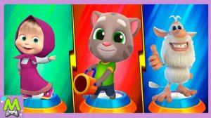 Говорящий Том против Маши и Говорящего Бубы.Гонка Самых Ловких и Быстрых.Кто Лучше