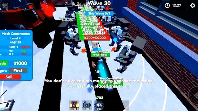 Roblox Toilet Tower Defence Simulator хард режим с подписчицей 1 серия