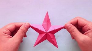 3D ЗВЕЗДА ИЗ БУМАГИ Очень Простая ПОДЕЛКА на 9 МАЯ 2025 Своими руками ко Дню Победы 80 лет в садик