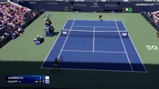 Coco Gauff wins 🎊🎉🎈 is Mirra Andreeva overrated ❓#wta #usopen