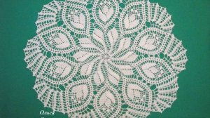 САЛФЕТКА КРЮЧКОМ "ТЮЛЬПАНЫ НА ВЕТРУ" КРЮЧКОМ. ЧАСТЬ 1