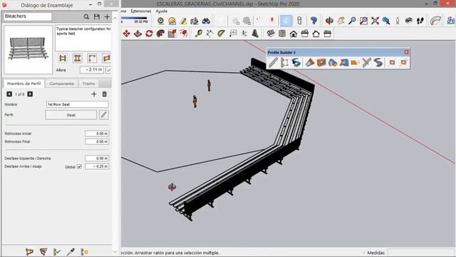 PROFILE BUILDER 3 PARA SKETCHUP 2020 | ESCALERAS BARANDAS Y GRADERÍAS | PARTE 3 смотреть онлайн