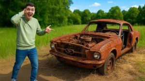 Оживляем ЗАБРОШЕННЫЙ АВТОМОБИЛЬ, который нашли в ЛЕСУ! Неужели это МУСТАНГ?!