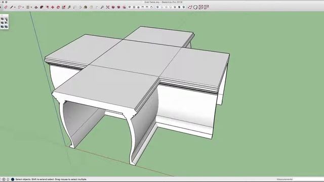 SketchUp Skill Builder Use Intersect for a Quick End Table смотреть онлайн