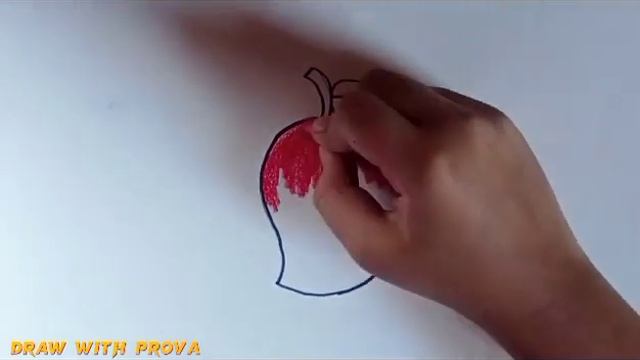 How To Draw A Mango Step By Step..Art Tutorial...
