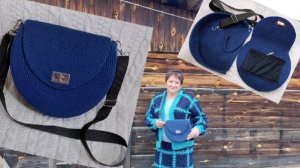 Сумка из хлопкового шнура - шитьё в стиле зигзаг. 26.04.25