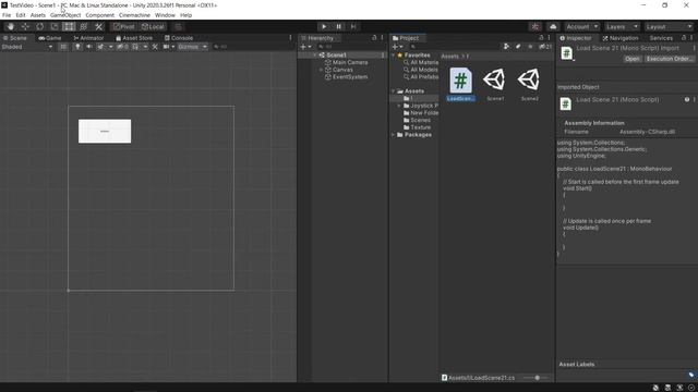 Как сделать переход между сценами в unity 2d смотреть онлайн