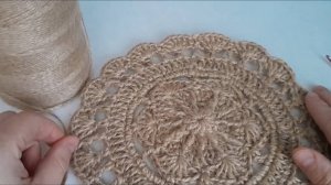 Экологичная подставка под горячее. Вяжем крючком