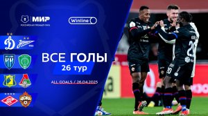 Все голы 26.04.2025 | 26 тур Мир РПЛ 2024/25