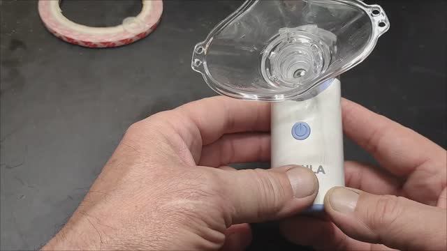 Ингалятор небулайзер Futula NB8 - доработка кнопки от случайного нажатия.