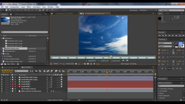 Tutorial 3D Camera Tracker - After Effects CS6 смотреть онлайн
