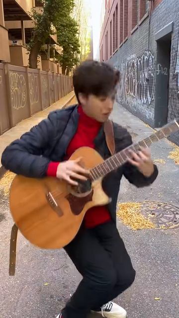 Marcin plays Michael Jackson's ＂Beat It＂ on acoustic guitar (Clip) смотреть онлайн