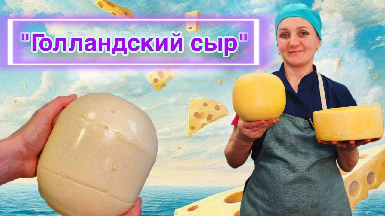 КАК СДЕЛАТЬ "ГОЛЛАНДСКИЙ СЫР" / ПОЛНЫЙ МАСТЕР-КЛАСС 2025 г. Технология, Формовка, Уход, Созревание смотреть онлайн