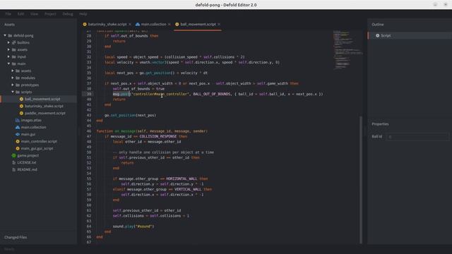 15. Build a Pong game with Defold - Adding a camera shake effect смотреть онлайн