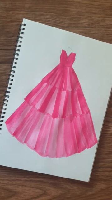 How to paint beautiful gown | Fashion Illustration #shorts #fashionillustration #viralvideo смотреть онлайн
