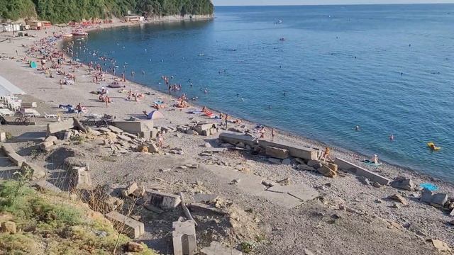 Вид на пляж турбазы Приморское смотреть онлайн