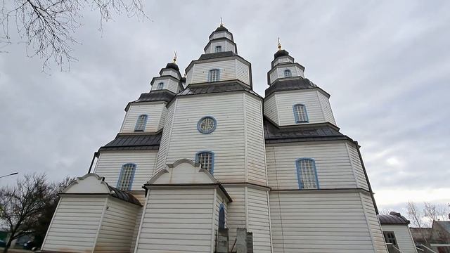 Украина. Новомосковск. Троицкий собор. Без единого гвоздя смотреть онлайн