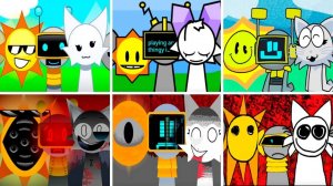 Sprunki но МИКС Mr SUN и FUN BOT и WENDA в ВСЕ Разные Моды в Incredibox