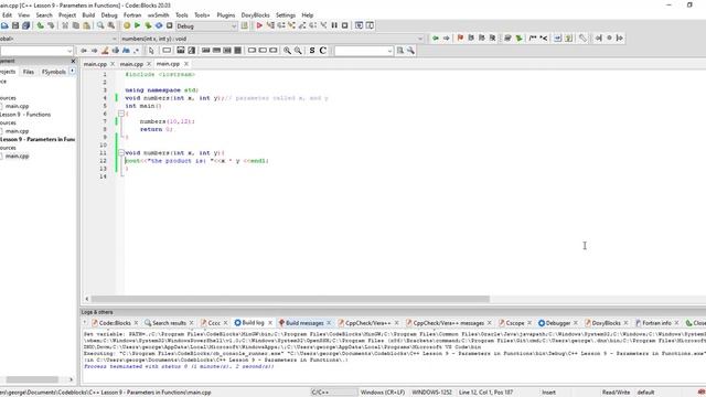C++ using Codeblocks Lesson 9 смотреть онлайн