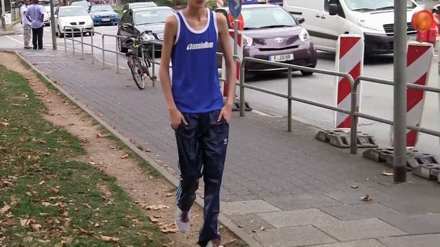 TeenBoy In Shiny Adidas Superstar Track Pants Trackies Skinny Gay Boy(2)