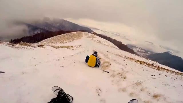 Боржава 2015  Спуск на санках