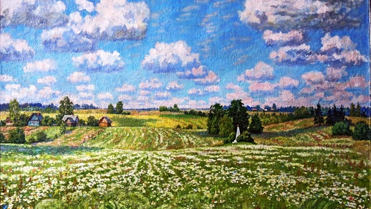 Весенние пейзажи художника Юрия Мелькова смотреть онлайн