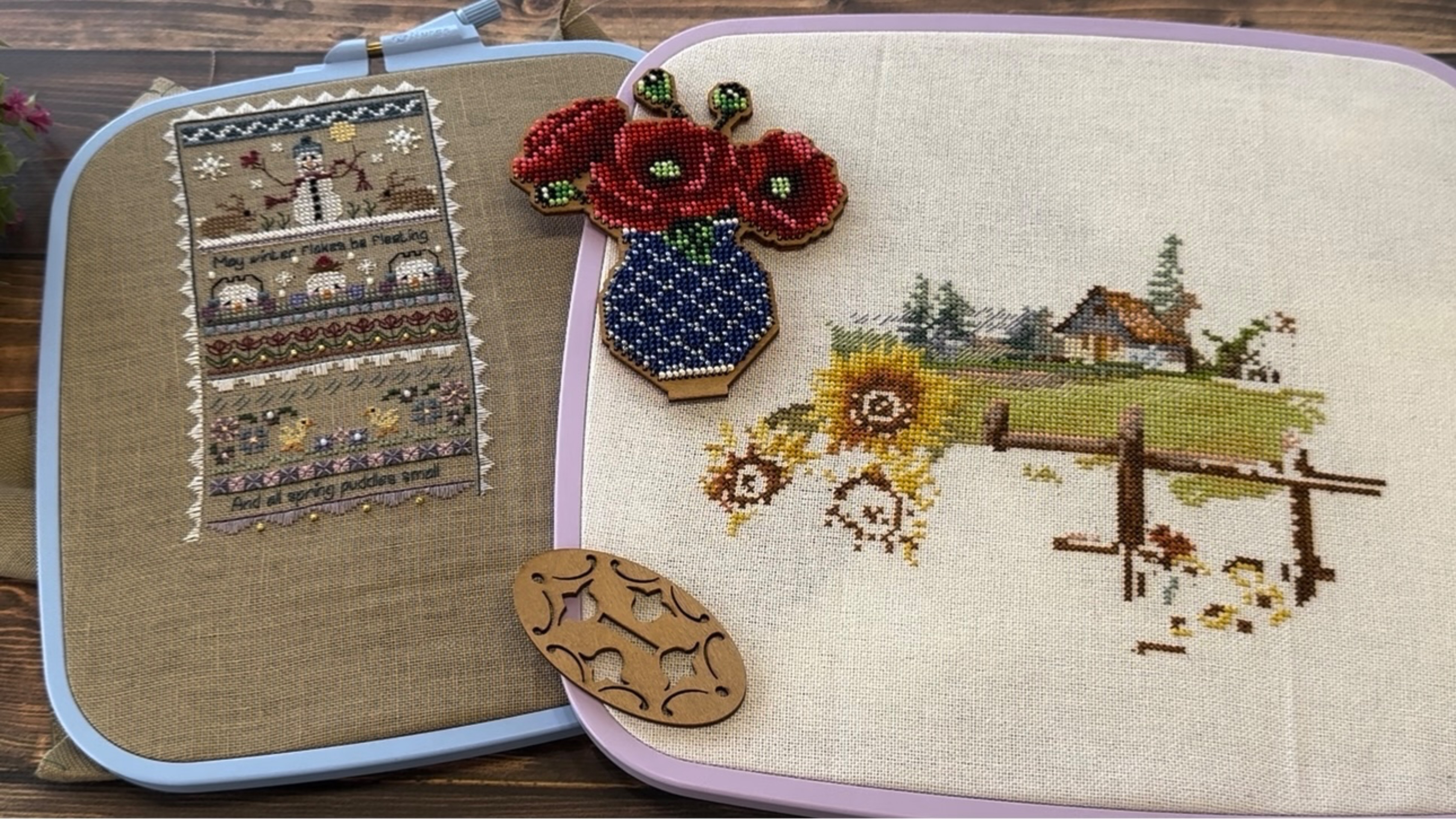 Вышивка крестом/ Апрельские старты/ Маки в синей вазе. смотреть онлайн