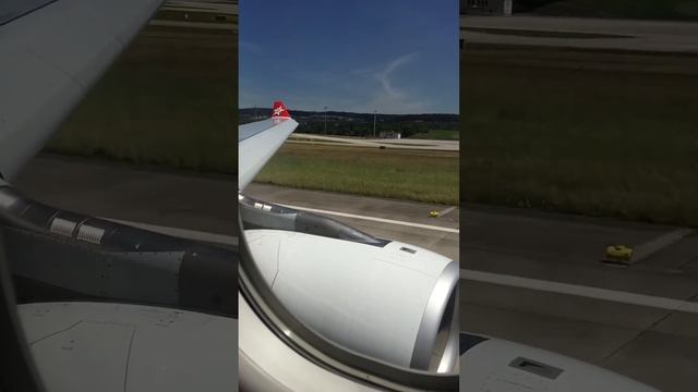 Edelweiss Air A330-300 take-off from Zurich Airport runway 16