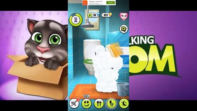 My Talking Tom - Сходили в туалет Вместе с Aliexpress " Ето не реклама! " смотреть онлайн