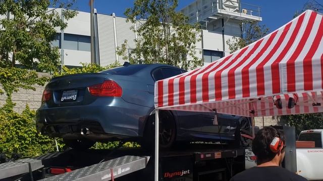 FBO N54 E90 335i exhaust/dyno(vibrant resonators)before turbo upgrade смотреть онлайн