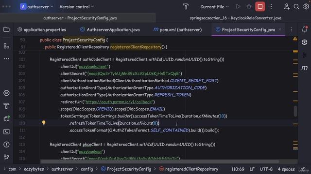 172 Creating clients inside Spring Auth Server for Auth Code & PKCE grant type flows смотреть онлайн