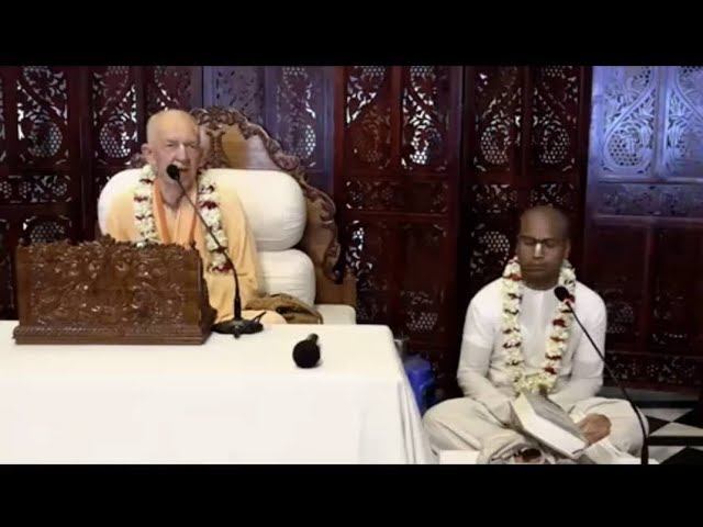 БВВ Нарасимха Махарадж - утренний класс по "Шримад Бхагаватам" 1.17.26-27 - 02.06.2022 - англ.-рус.