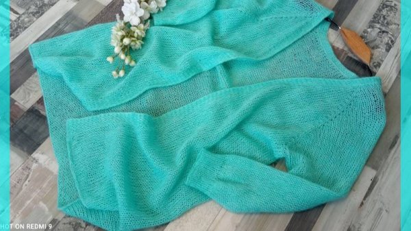 Кардиган -паутинка из мохера. Бесплатный  МК.