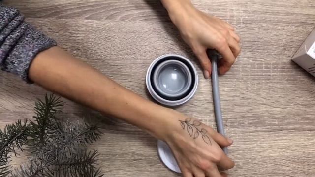 Складная кружка "Caffeine" серый смотреть онлайн