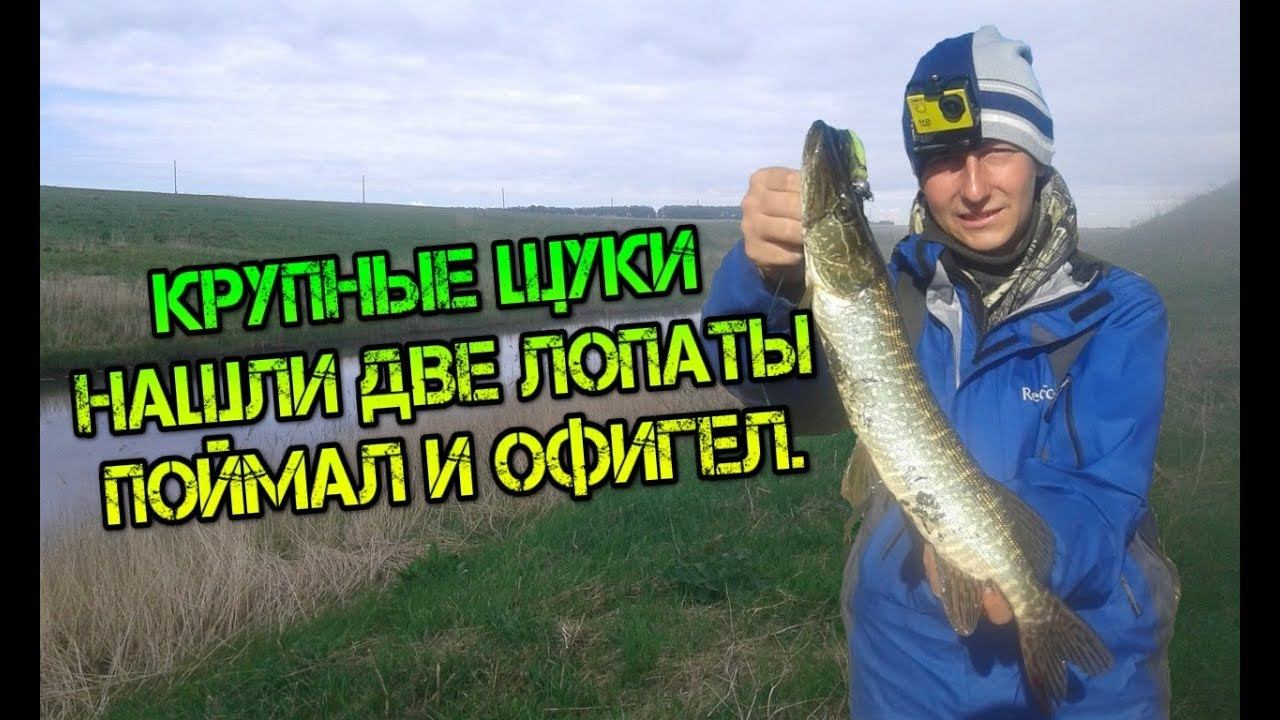 КРУПНЫЕ ЩУКИ. НАШЛИ ДВЕ ЛОПАТЫ. ПОЙМАЛ ПАКЕТ