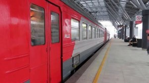 Электропоезда ЭД4М-0059, ЭД4М-0402 Рэкс платформа Славянский Бульвар D1 3.07.2020