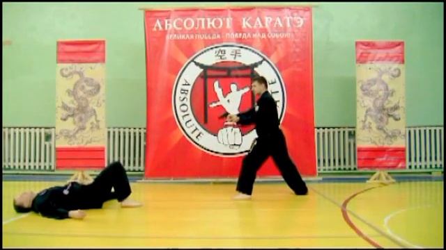 空手 ABSOLUTE KARATE- "self defense against gun"- lesson 2. смотреть онлайн