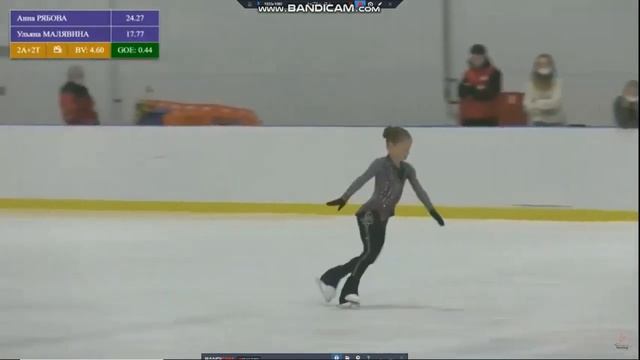 Ульяна МАЛЯВИНА/FP　Соревнования Московской области по фигурному катанию на коньках смотреть онлайн