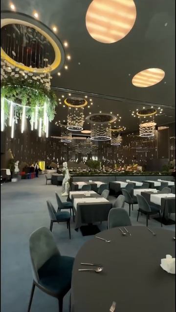 Серый шик: скатерти в ресторане отеля «MRIYA RESORT & SPA» #restaurant #mriya #дизайнинтерьера смотреть онлайн
