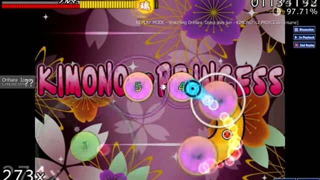 osu! jun - KIMONO PRINCESS[Insane] смотреть онлайн