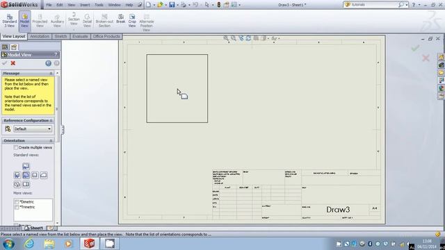 Importing 3D models into 2d Technical drawings solidworks смотреть онлайн