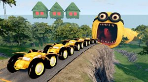 МОНСТРЫ ПРОТИВ МАШИНОК: Спасение друга из зыбучего песка! 🏖️