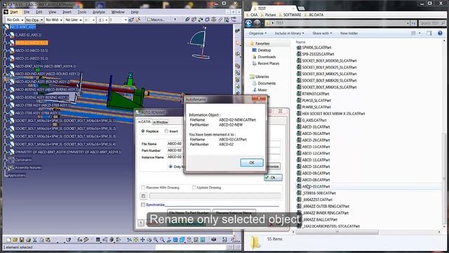 Automatically rename 3D without drawing in CATIA смотреть онлайн