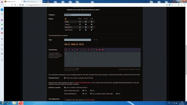 Как загружать картинки на Newgrounds