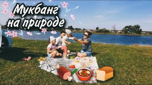 НАШ СЕМЕЙНЫЙ МУКБАНГ НА ПРИРОДЕ/ на пикнике возле озера.      д.Енгалышево .