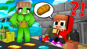 Бедный малыш и богатая сестра в МАЙНКРАФТЕ, мультфильм про МАЙНКРАФТ