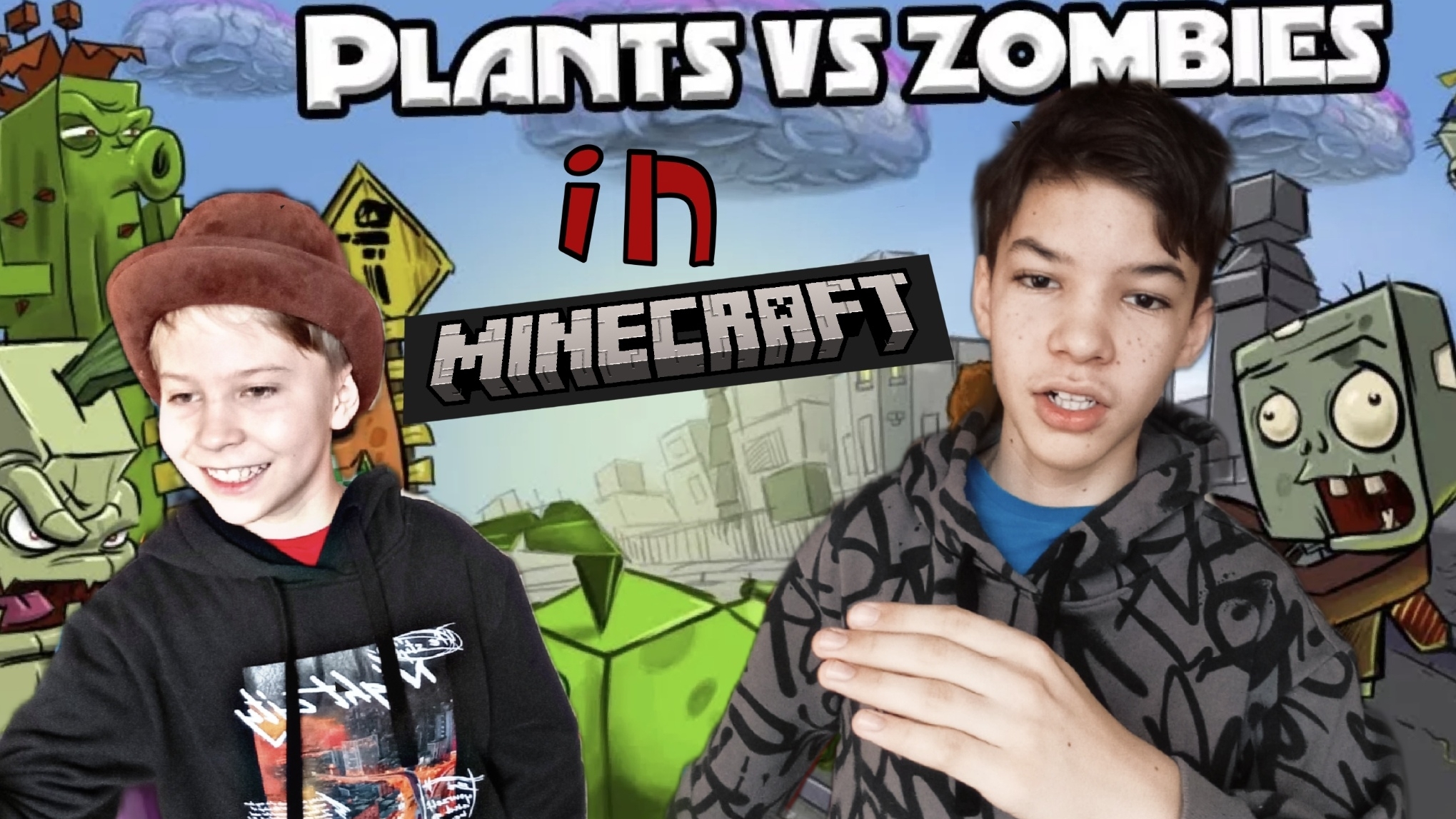 Майнкрафт, но с растениями 🌱 🆚 зомби 🧟. Батл майнкрафт.