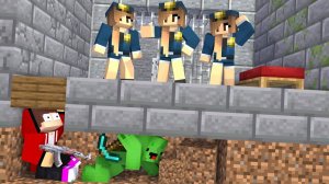 Джей Джей и Майки совершают побег из тюрьмы— Мультик с Персонажами Майнкрафт