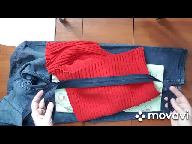 Шьем рюкзак- органайзер из старых джинсов ( 1 часть, крой) смотреть онлайн